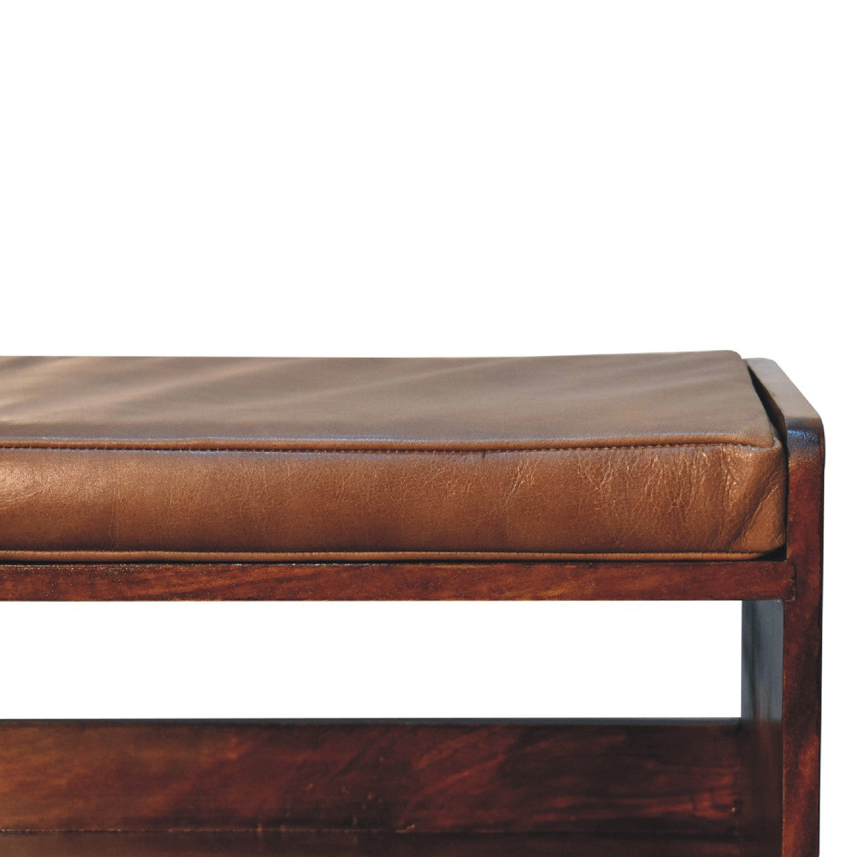 The Bridlewood Chestnut & Leather Bench
