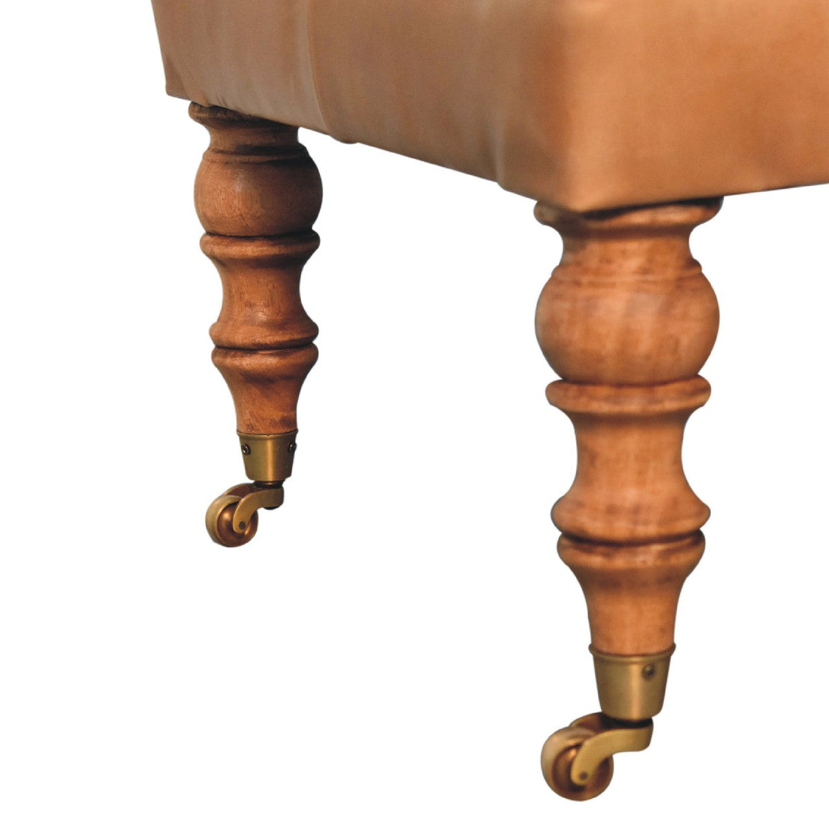 Hawthorne Tufted Buffalo Leather Ottoman