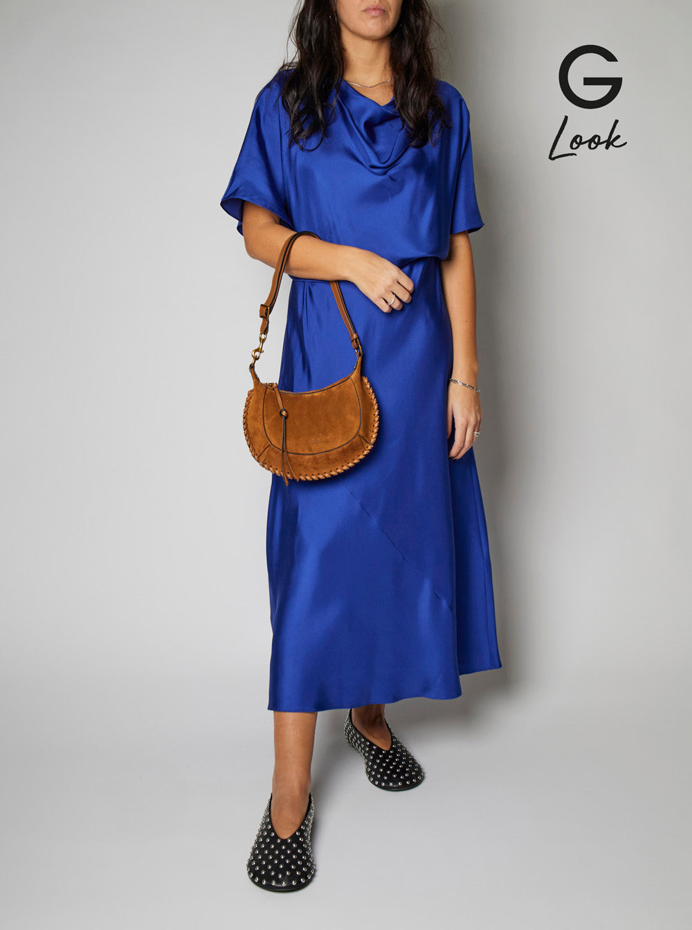 Isabel Marant Women Shoulder Bag 'Oskan Moon' With Logo Print On Front In Brown Suede For Women