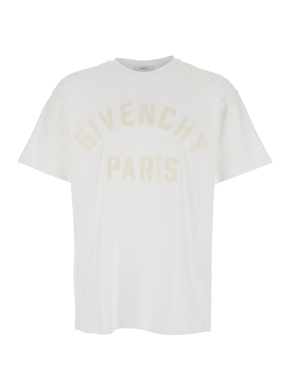 Givenchy Men White T-Shirt With Maxi Logo On The Front For Men