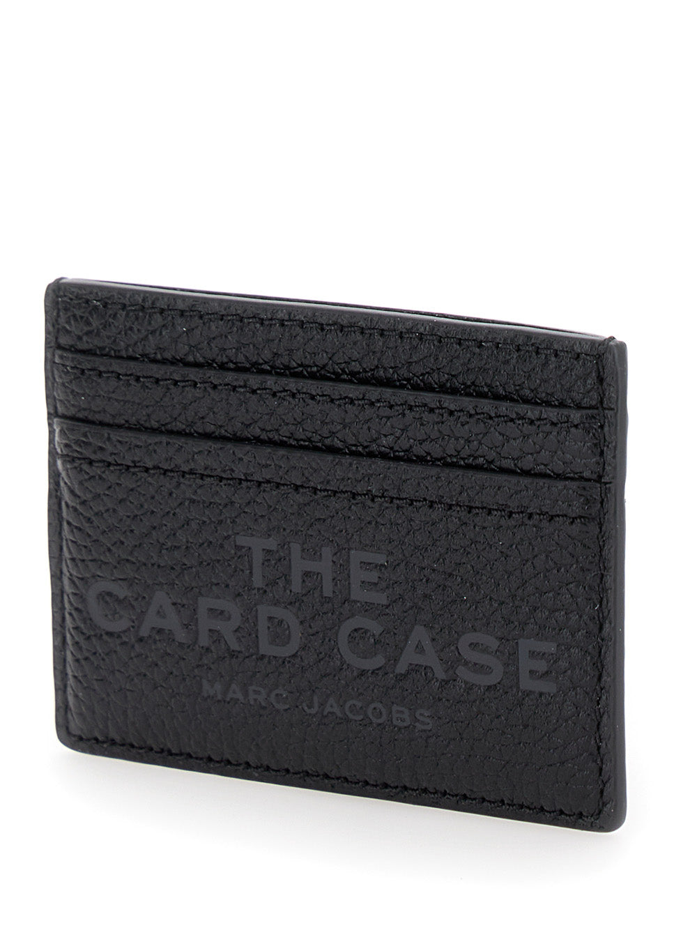 Marc Jacobs Women Black Leather 'Logo' Card Holder With Card Slot For Women