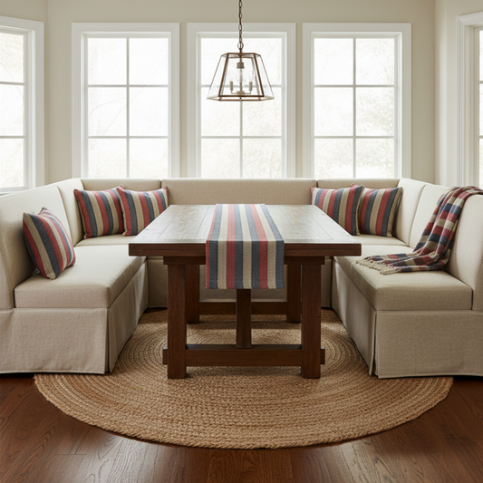 Americana Cabana Stripe Pillow Cover — Designed to bring effortless East Coast charm to beds, sofas, and sunrooms alike.