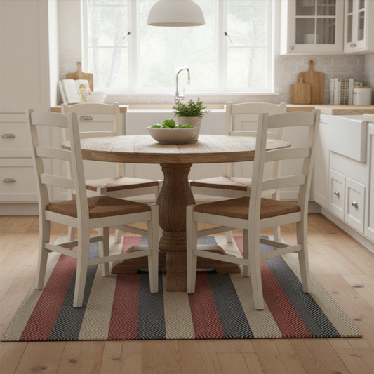 Americana Cabana Stripe Area Rug — A timeless striped foundation piece designed to bring warmth and coastal heritage into the home.