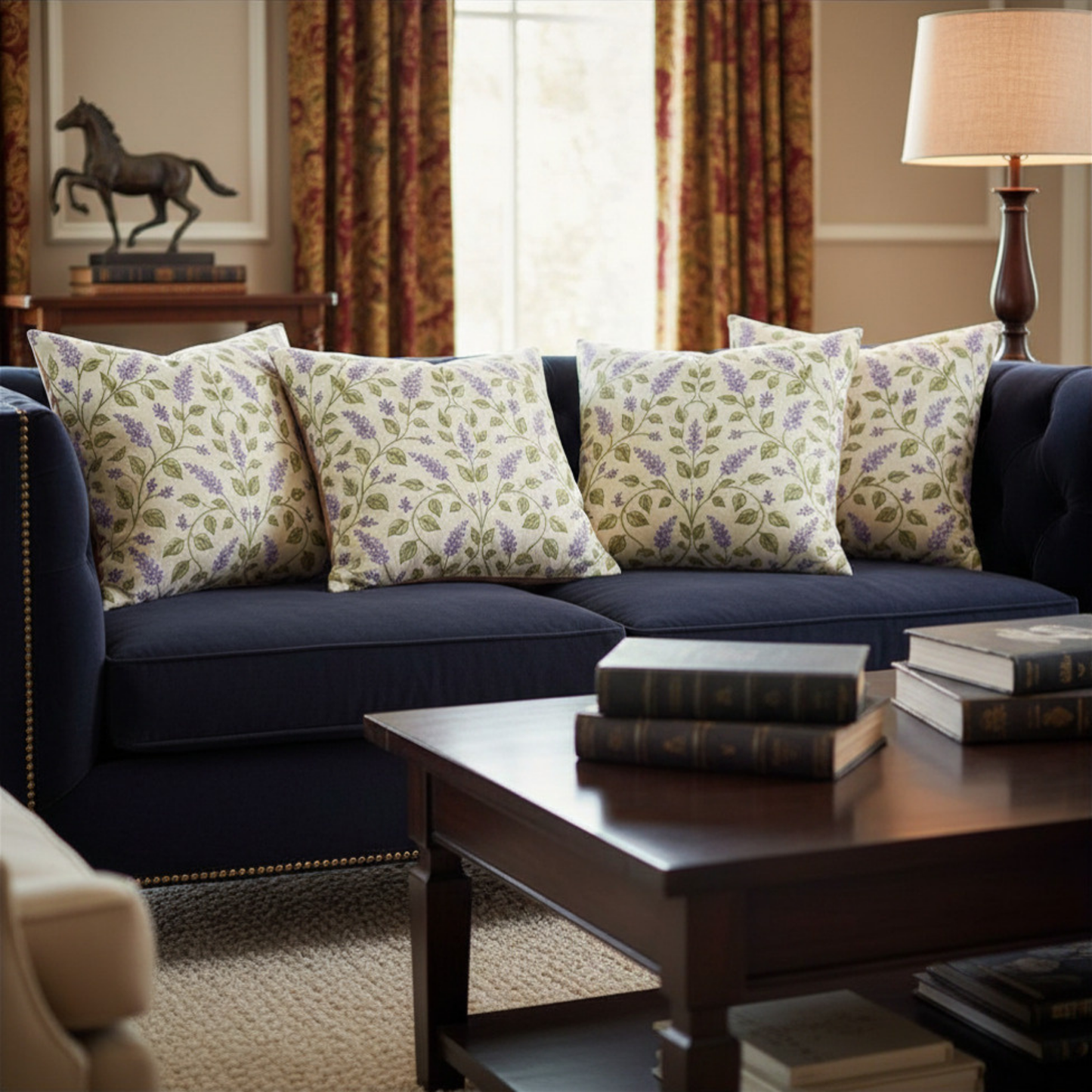 Heirloom Lavender Botanical Pillow Cover