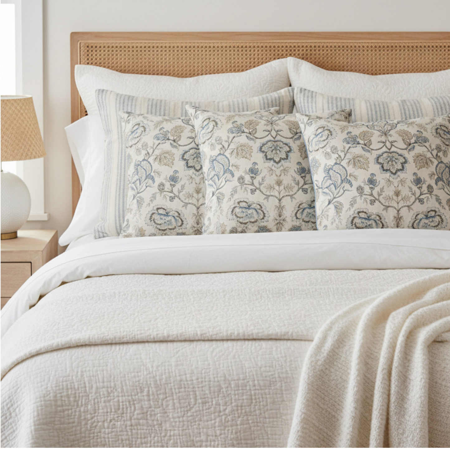 Timeless Coastal Equestrian Damask Pillow Cover