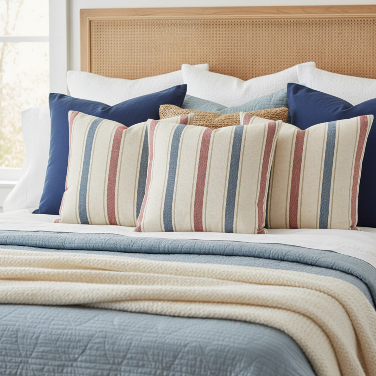 Americana Manor Stripe Pillow Cover