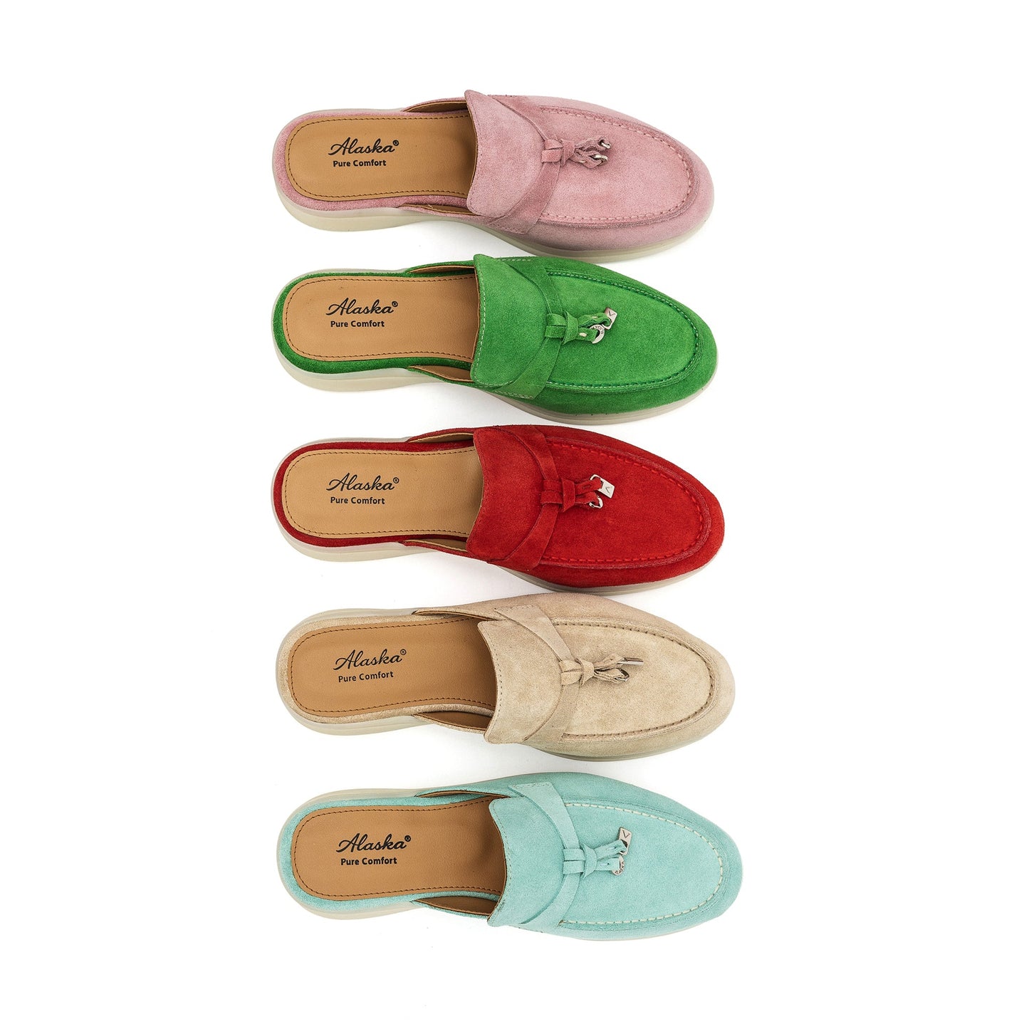 Como Suede Mules in Pink