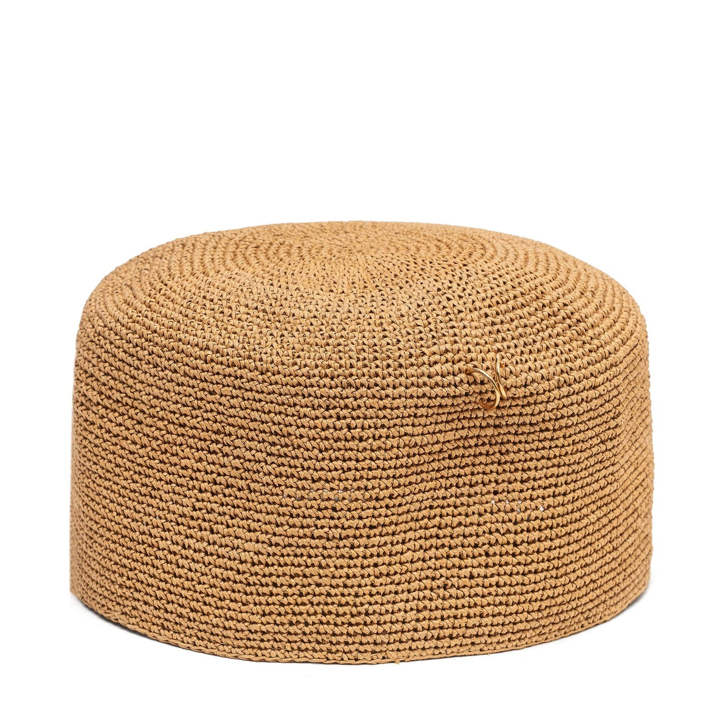 Palomna Double Chain Pierced Hat in Dark Beige