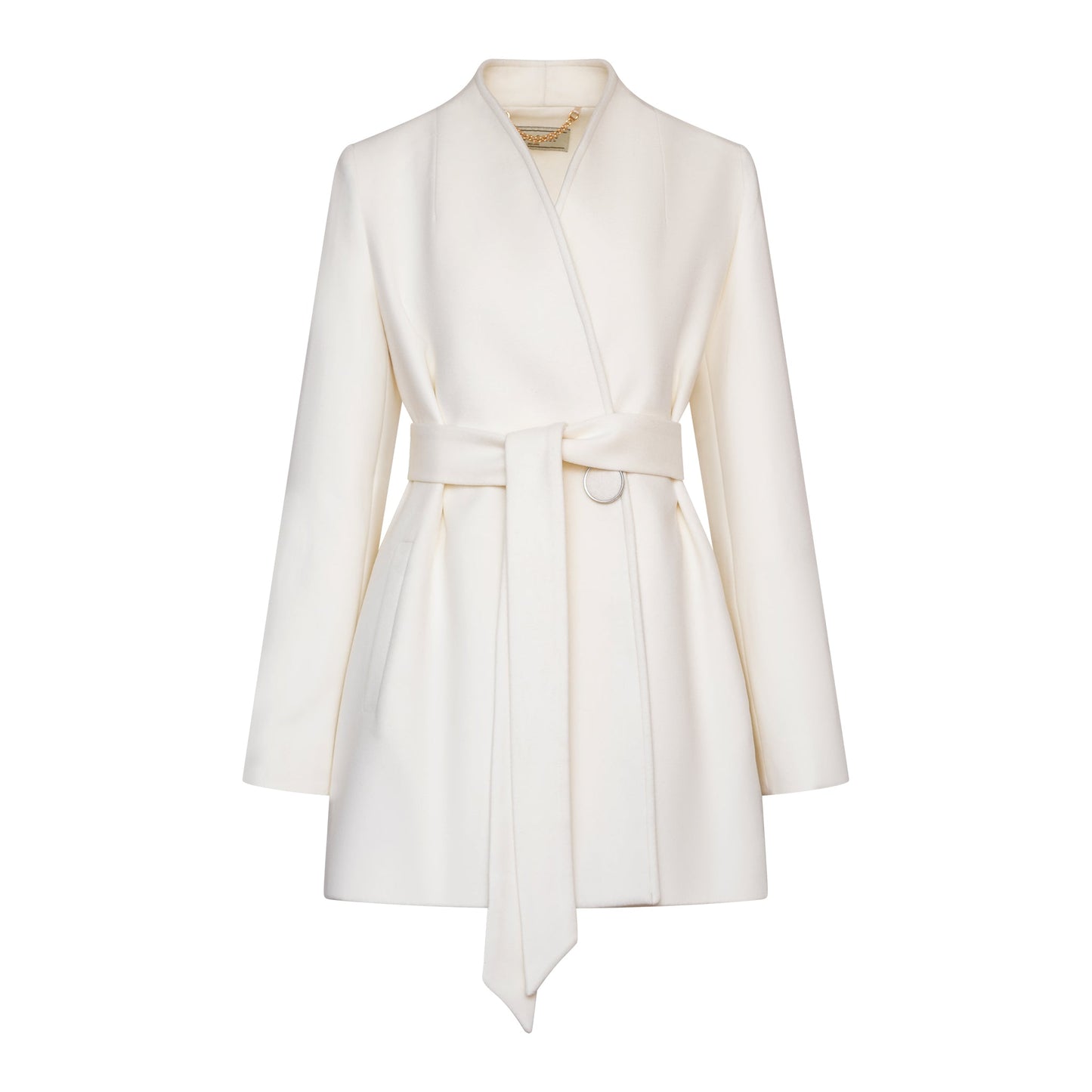 Opéra Cashmere Blend Overcoat in White