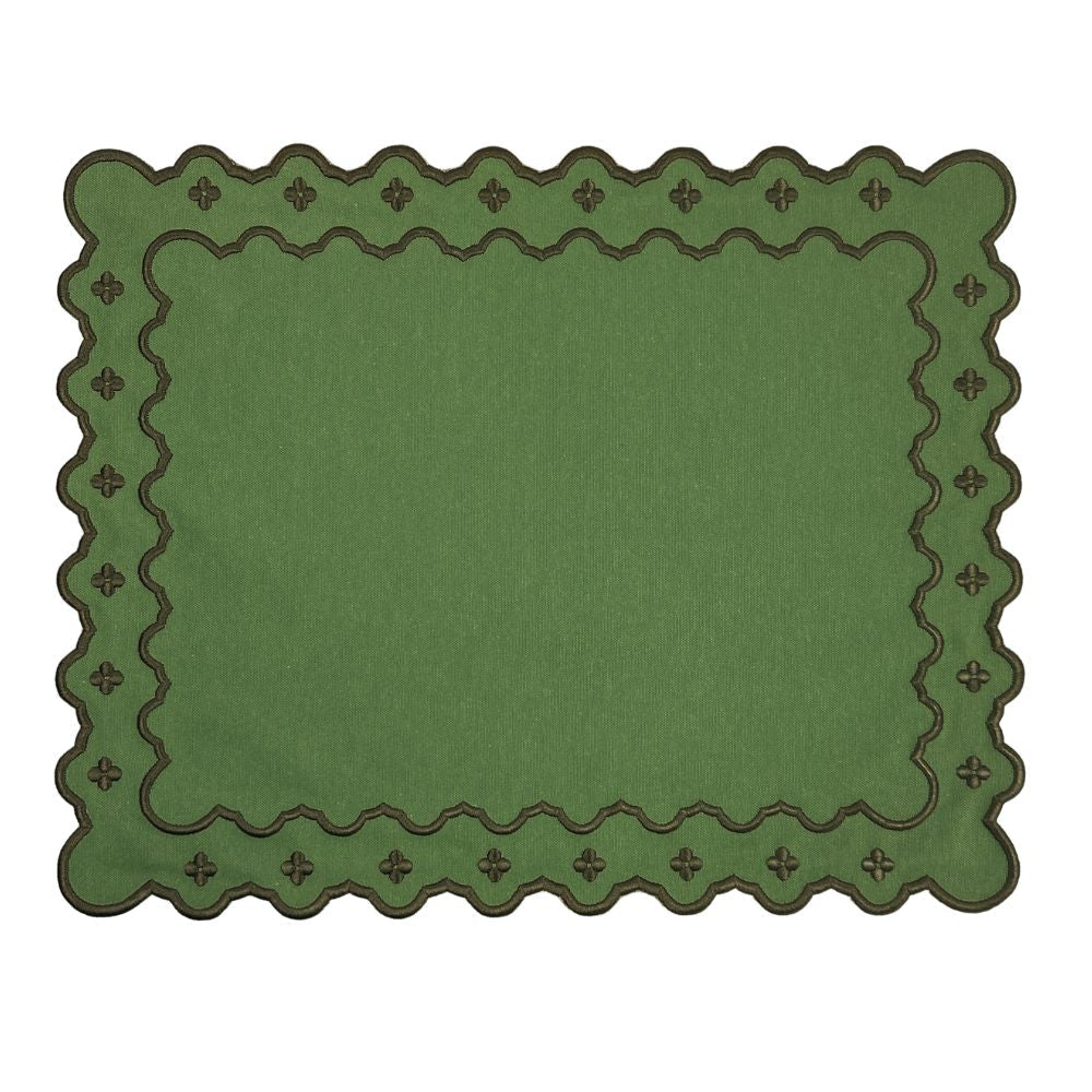 The Georgina Placemat - Fern and Cocoa (Set of 4)