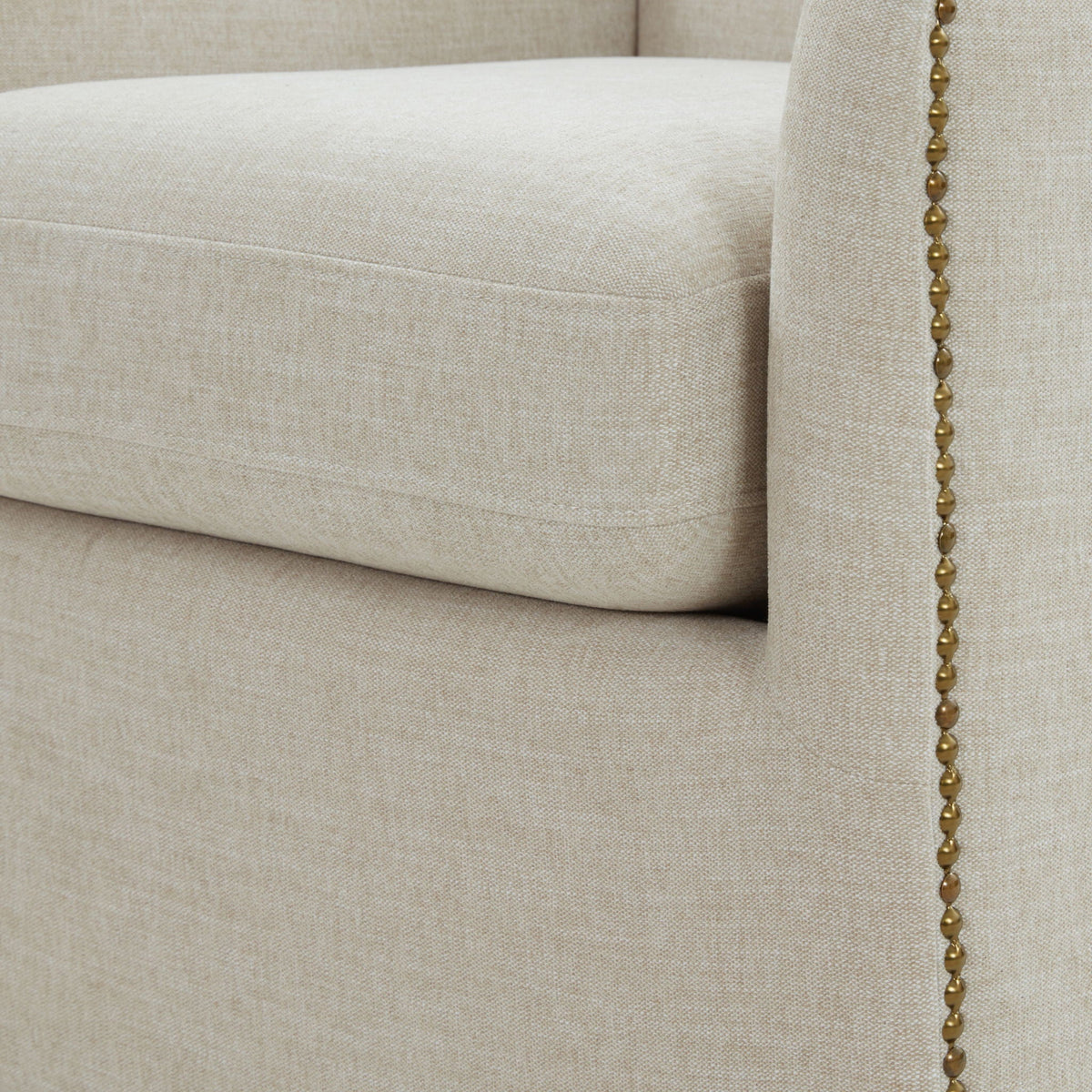 The Tolland Tailored Swivel Chair — Beige