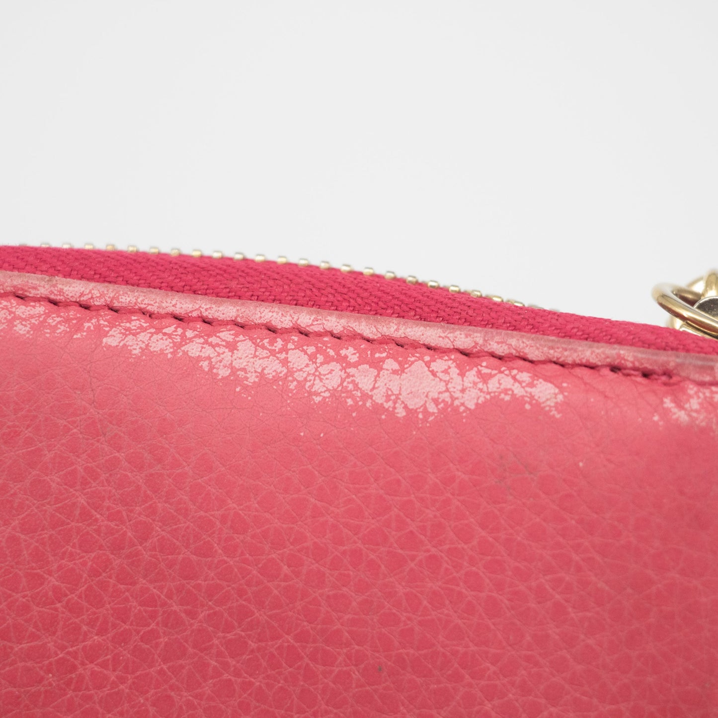 Gucci Pink Soho Interlocking G Leather Tassel Round Zipper Long Wallet #2058
