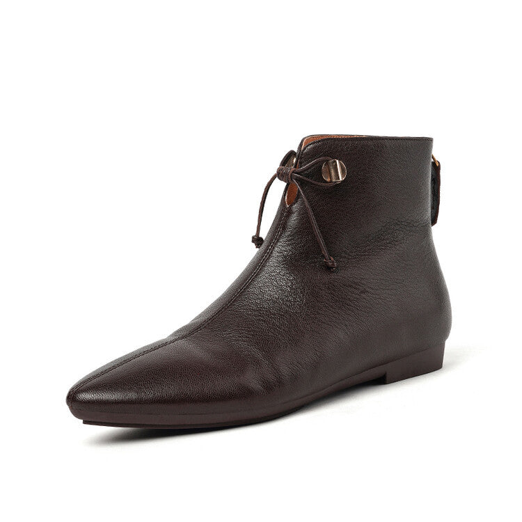 Women's Sheepskin Ankle Boots – Waterproof Soft Sole Casual Boots | Black & Brown