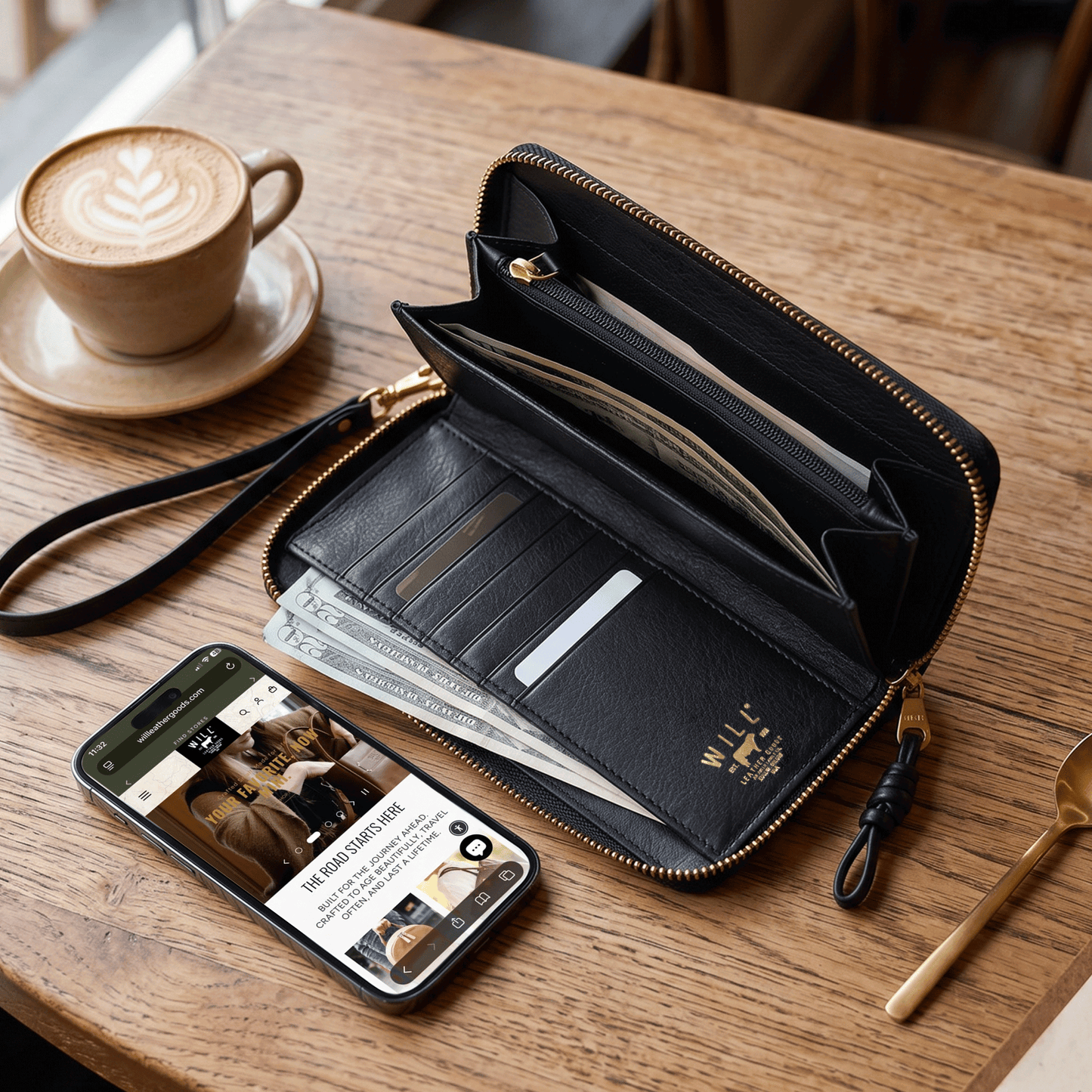 ITALIAN WRISTLET PHONE WALLET