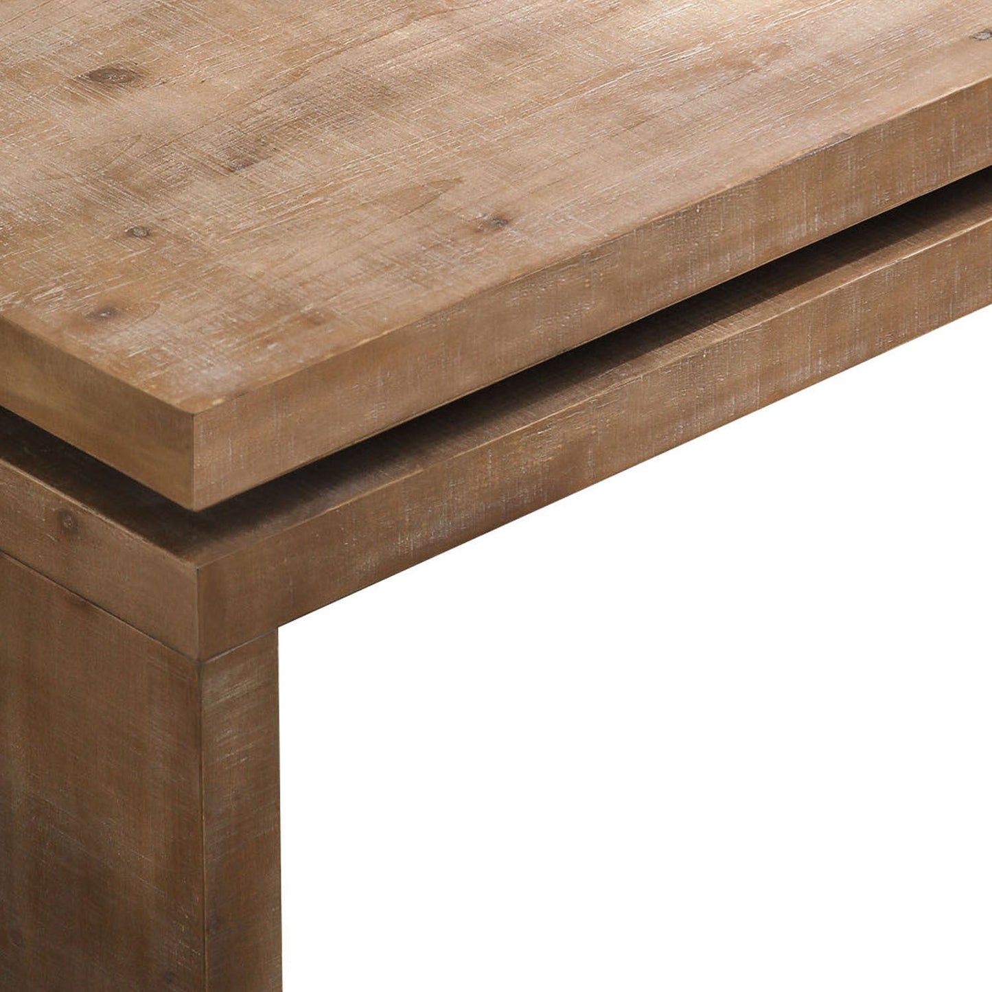 Modern Rustic Oak Wood Coffee Table – Rectangular Living Room Center Table