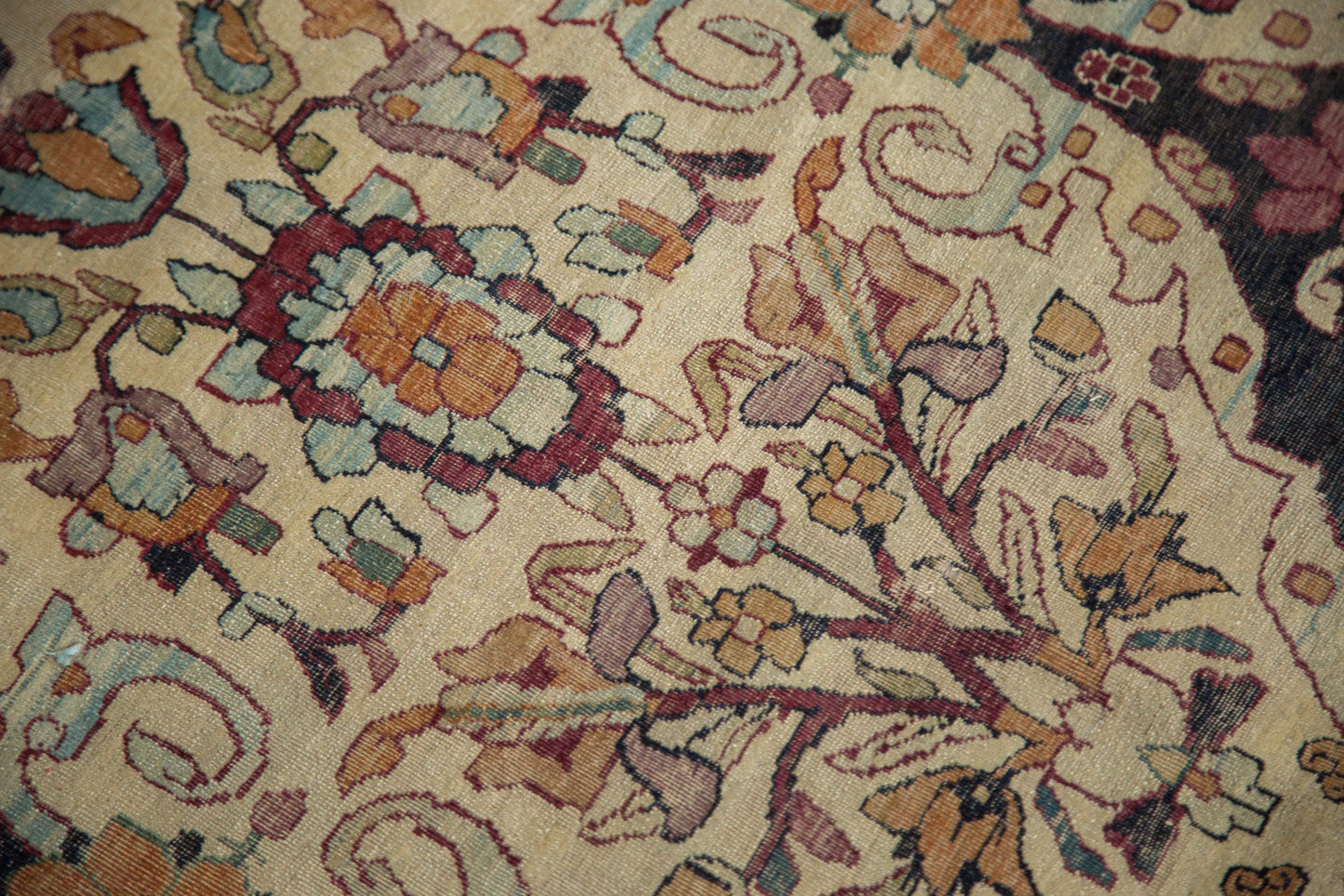 8.5x12 Unusual Antique Lavar Kerman Carpet