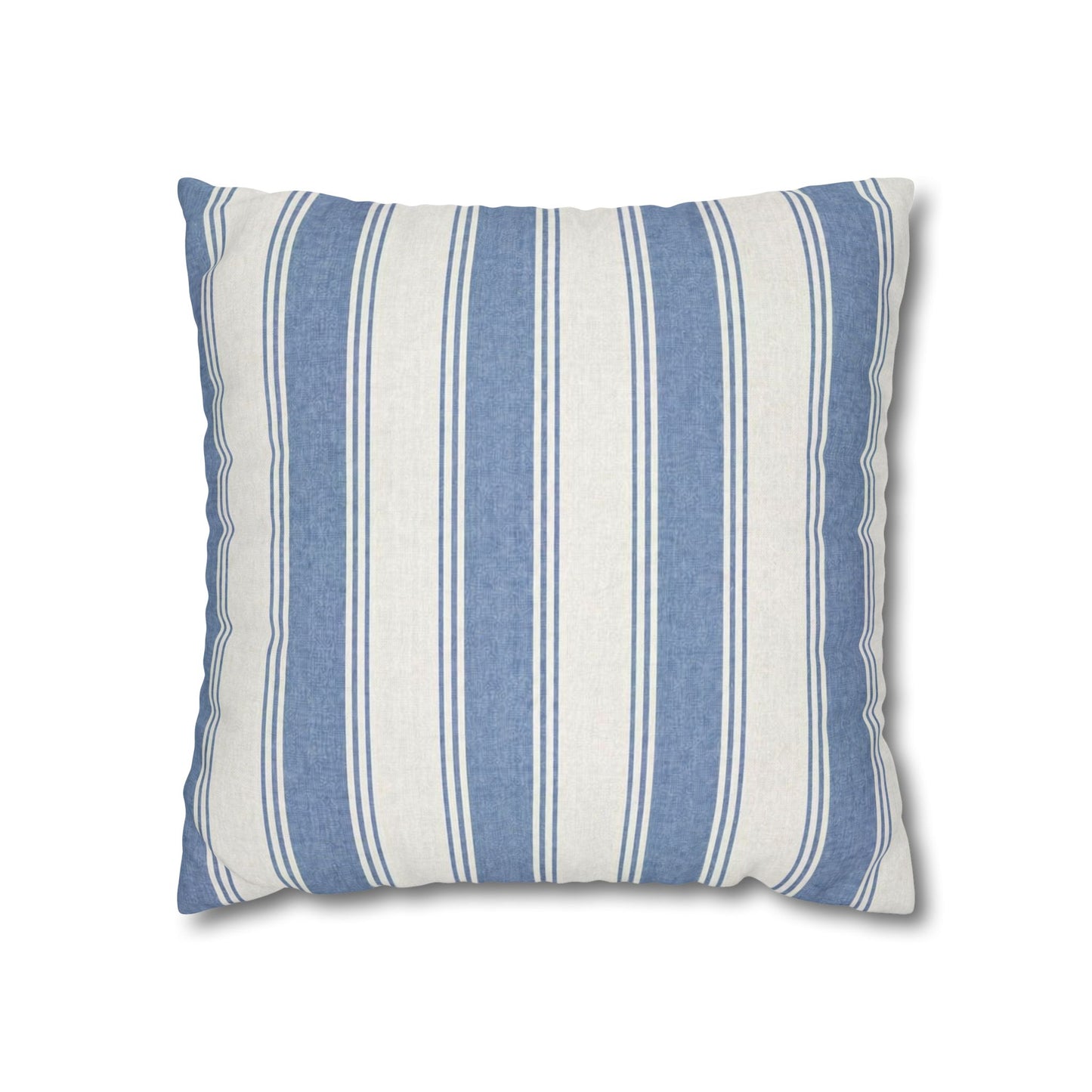 Blue Stripe Coastal Throw Pillowcase | Square Throw Pillow Cover 18x18