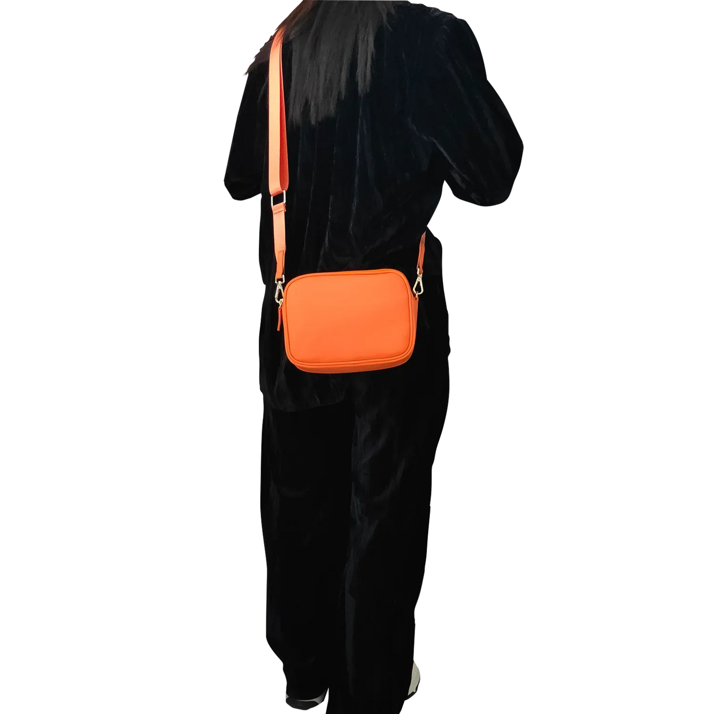 Genuine Leather Double Zipper Crossbody