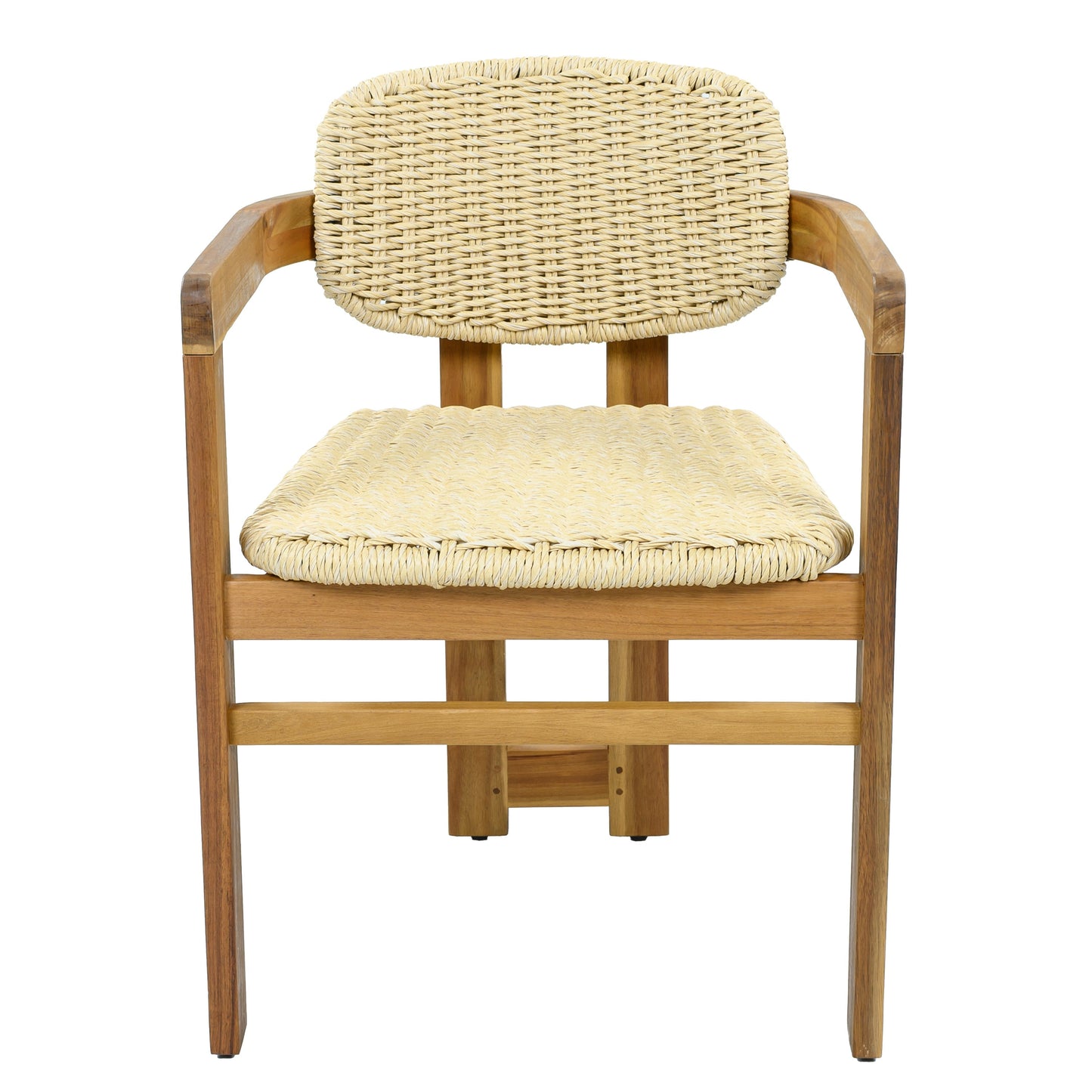 Outdoor Woven Rattan Chair Set Two Accent Chairs