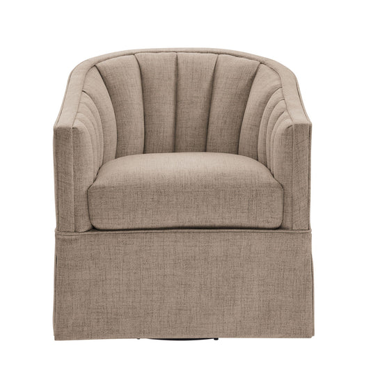 The Ashbourne Skirted Swivel Accent Chair