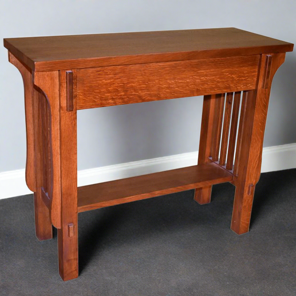 The Heritage Crofter Console Table — Quarter-Sawn Oak