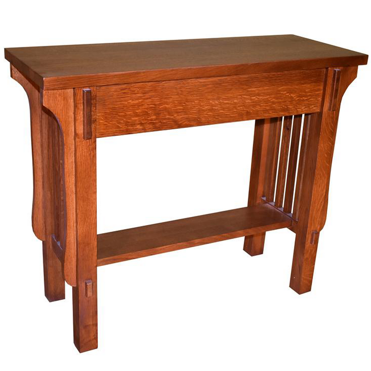 The Heritage Crofter Console Table — Quarter-Sawn Oak