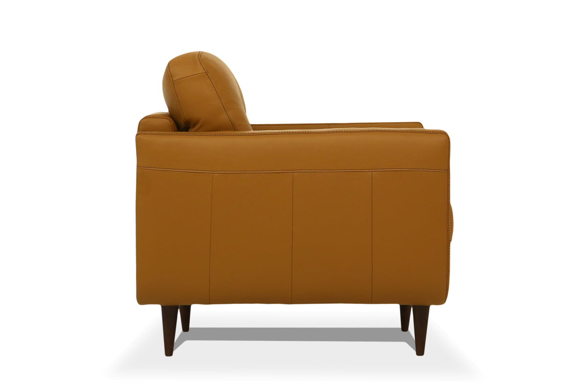 The Radwan Italian Leather Sofa — Camel
