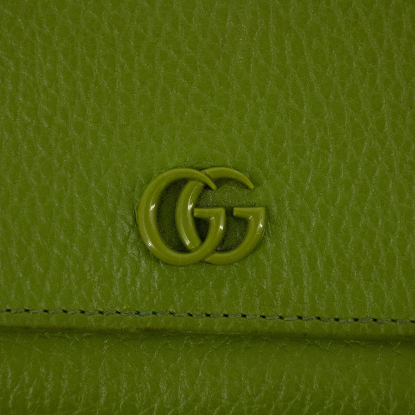 Gucci Mint Green Leather GG Marmont Mini Wallet #2364