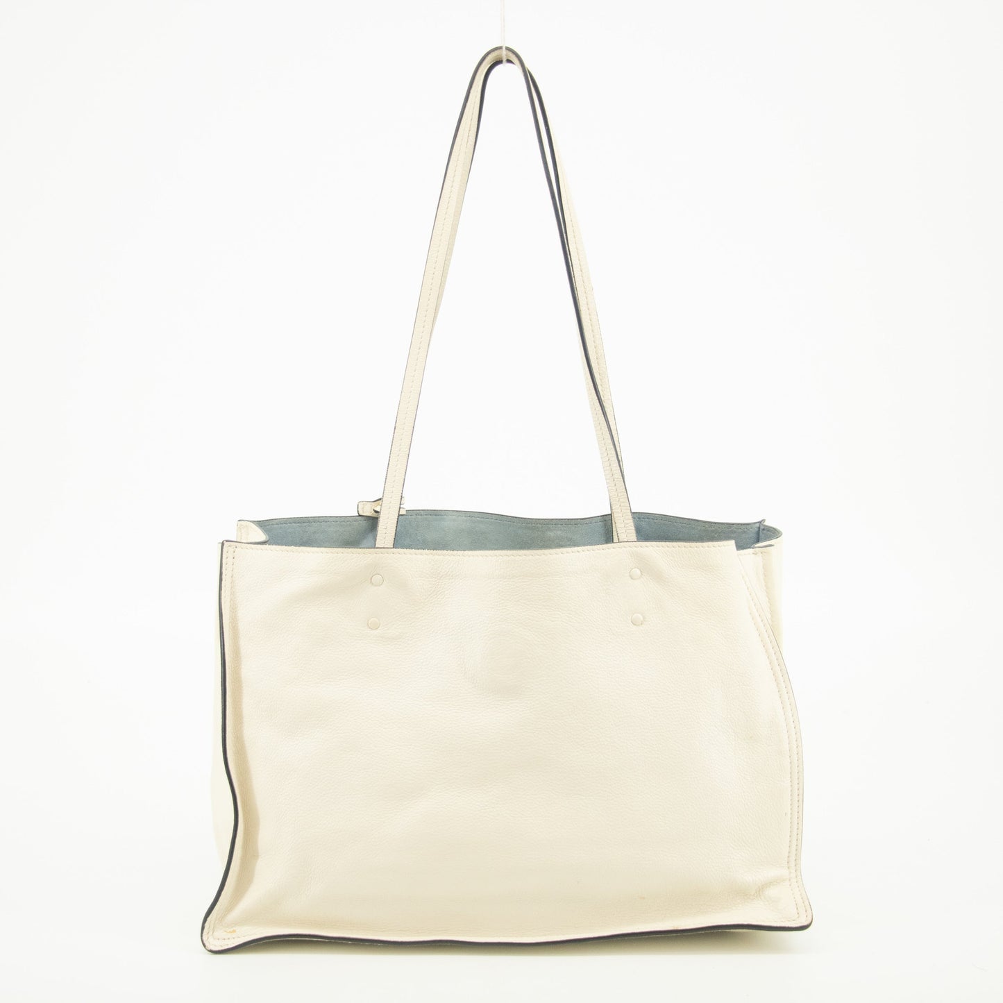 Prada Ivory Leather Mirror Tote Bag #2452
