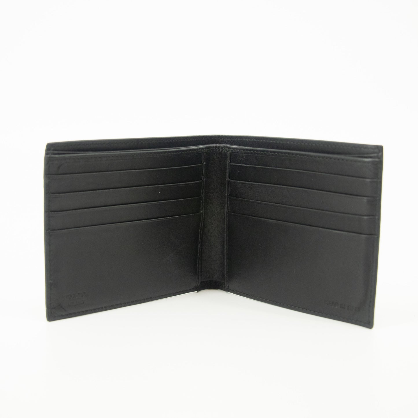 Prada Black Leather Bifold Wallet #2463