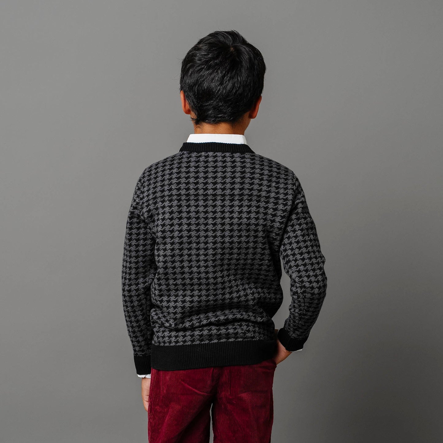 Organic Cotton Intarsia Crew Neck Sweater