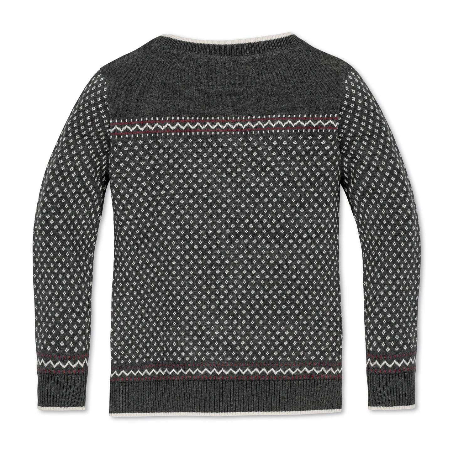 Organic Cotton Intarsia Crew Neck Sweater