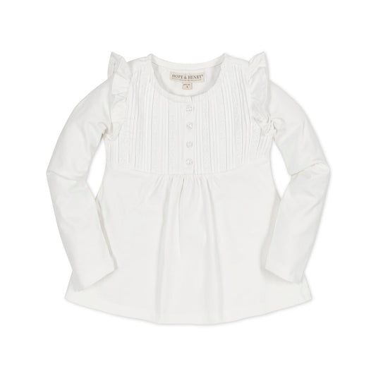 Organic Pintuck Flutter Knit Top