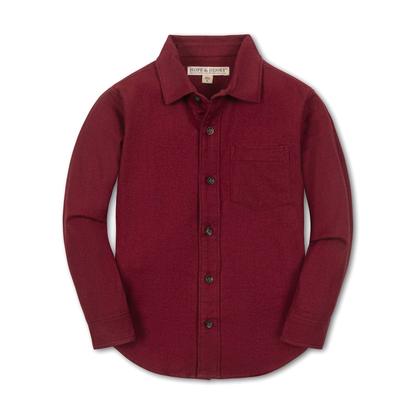 Organic Cotton Red Flannel Dress Shirt