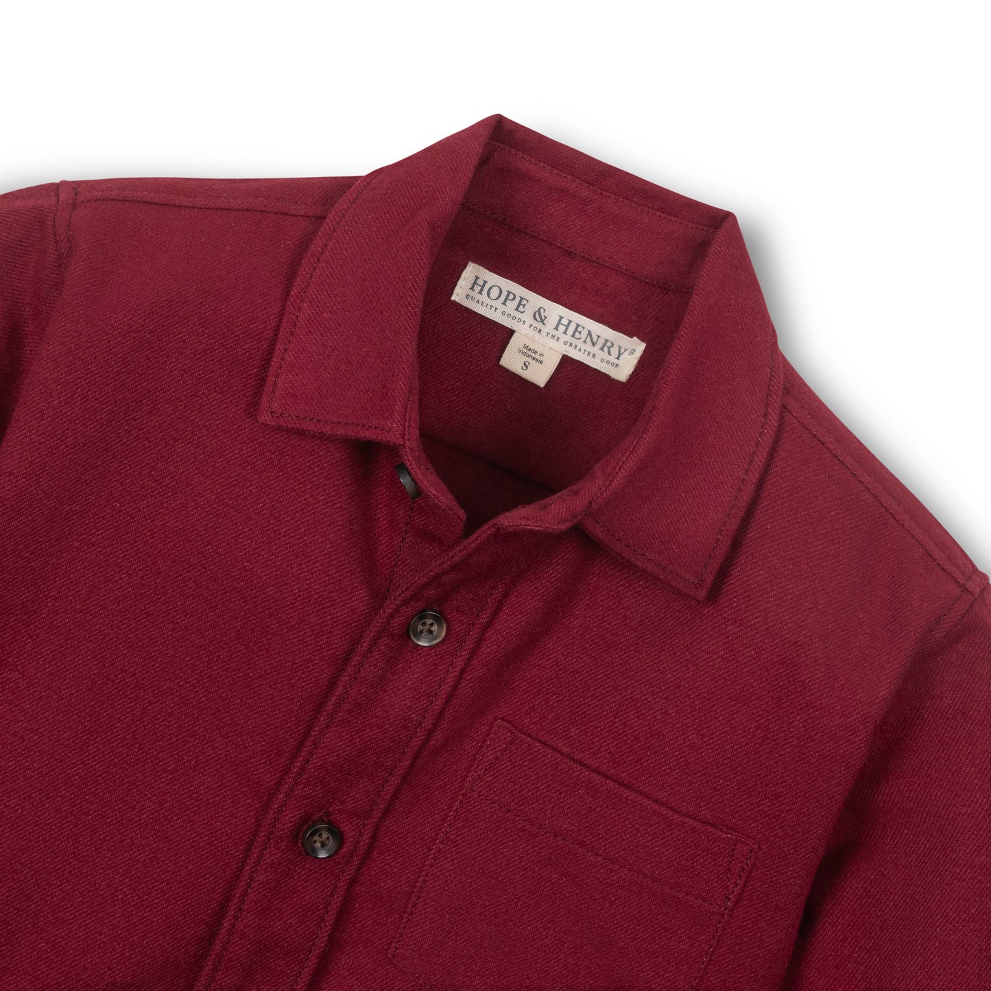 Organic Cotton Red Flannel Dress Shirt