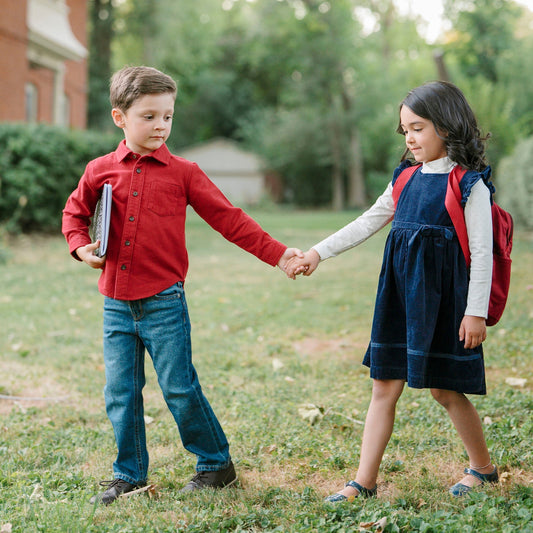 Organic Cotton Red Flannel Dress Shirt
