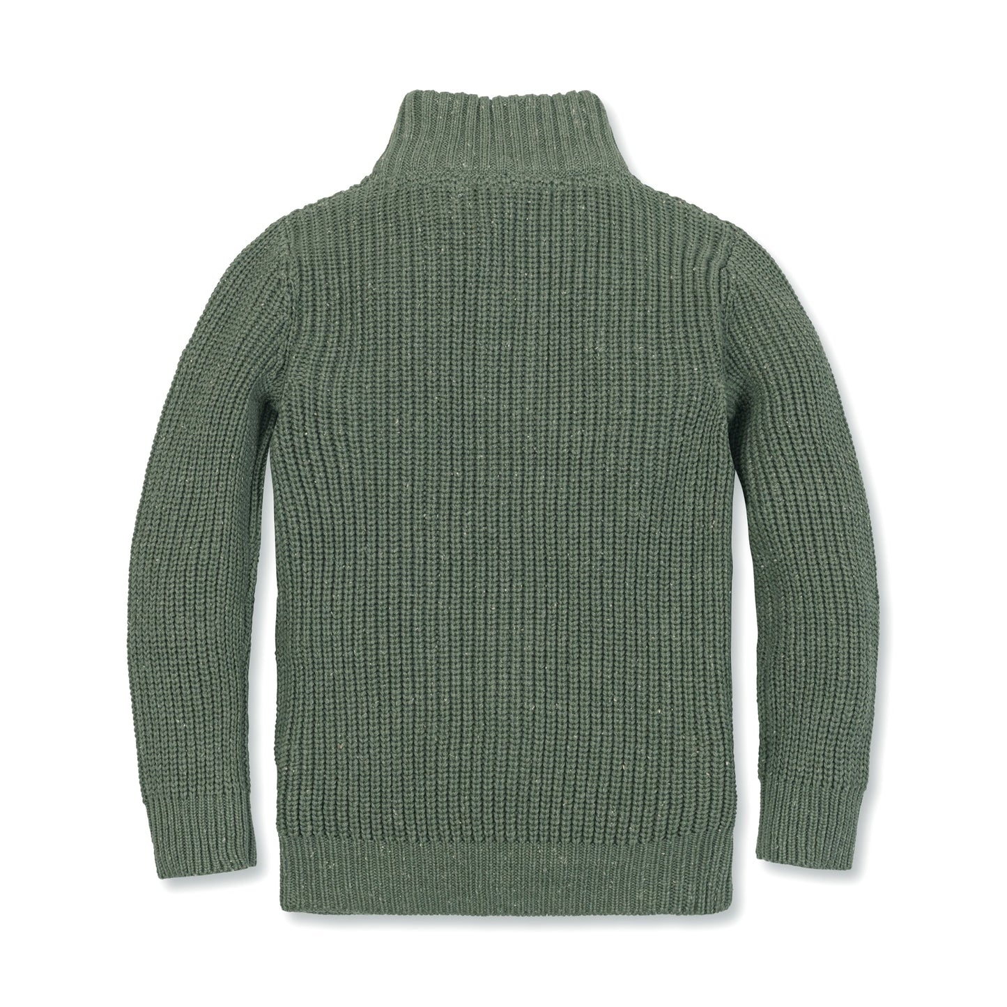 Organic Cotton Green Mock Neck Sweater