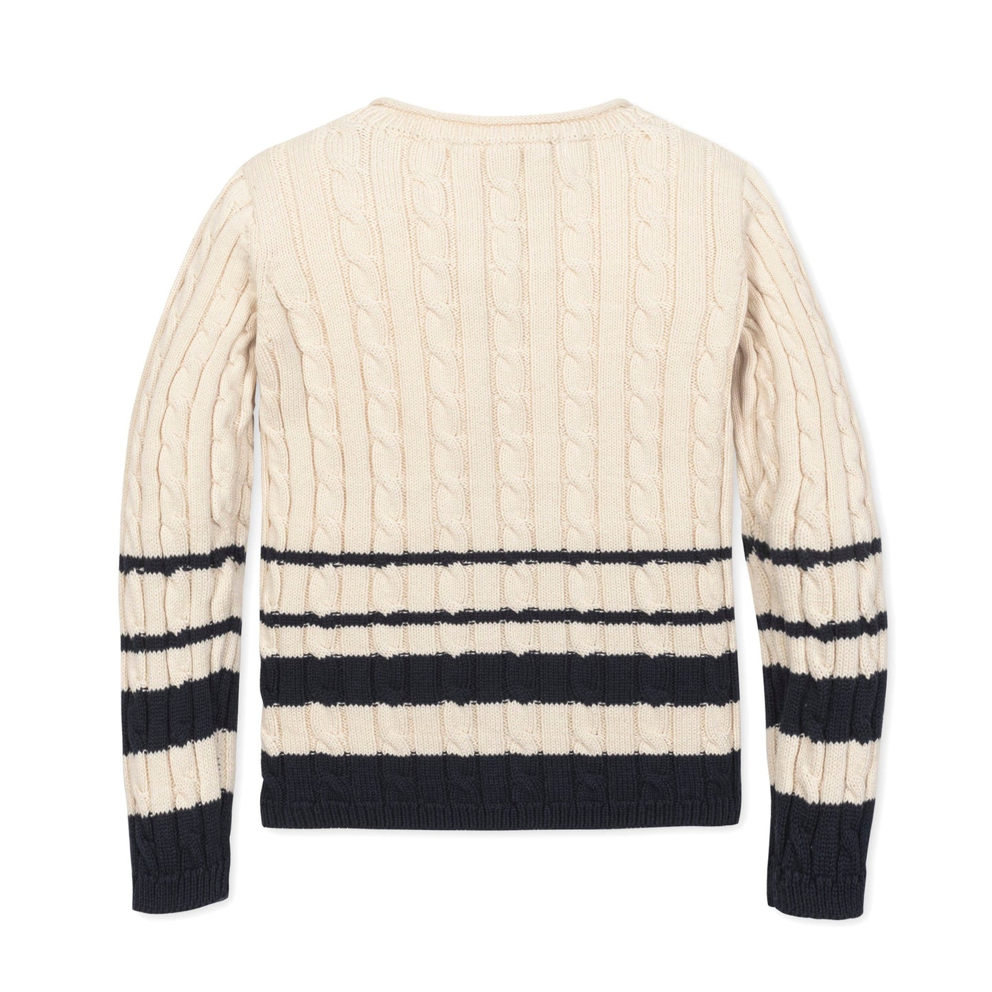Organic Cotton Cable Knit Roll Neck Sweater