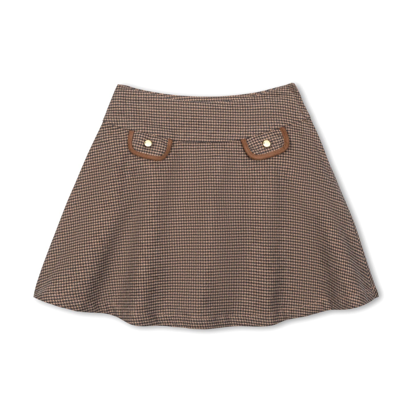 Organic Cotton Brown Tweed Equestrian Circle Skirt