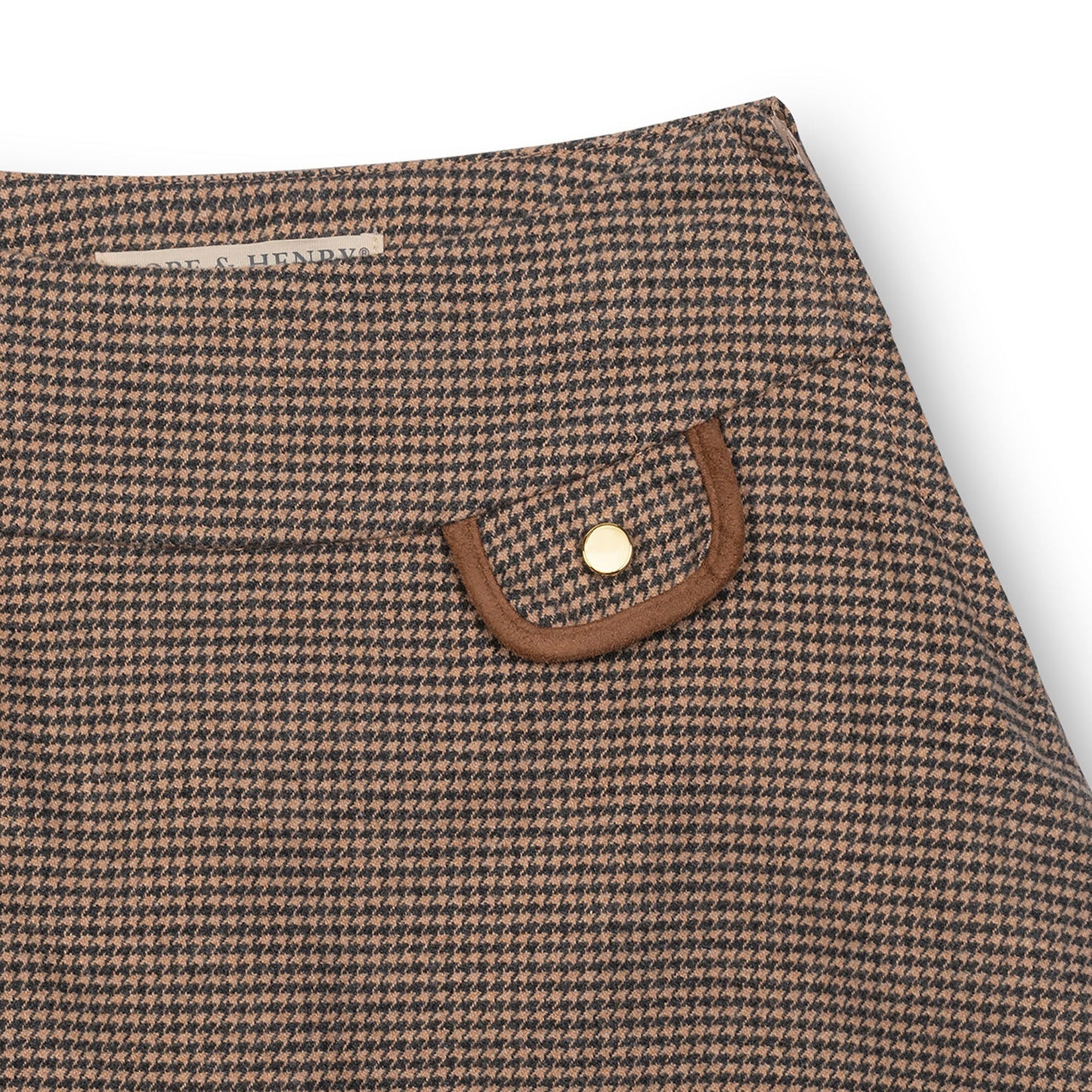 Organic Cotton Brown Tweed Equestrian Circle Skirt