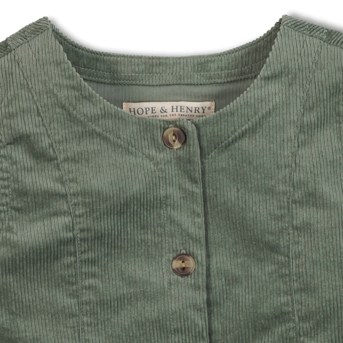 Organic Cotton Green Corduroy Jumper