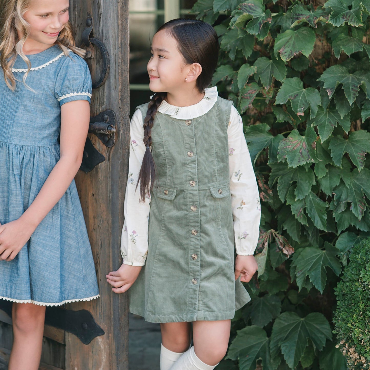 Organic Cotton Green Corduroy Jumper