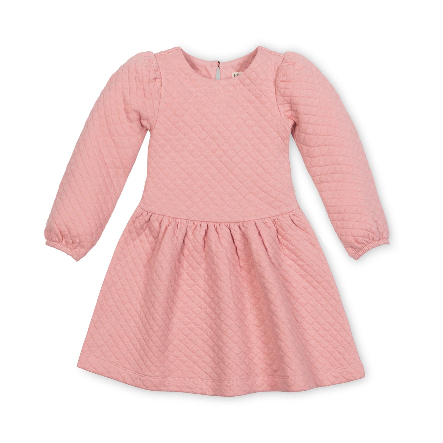 Organic Cotton Pink Quilted Drop Waist Dress