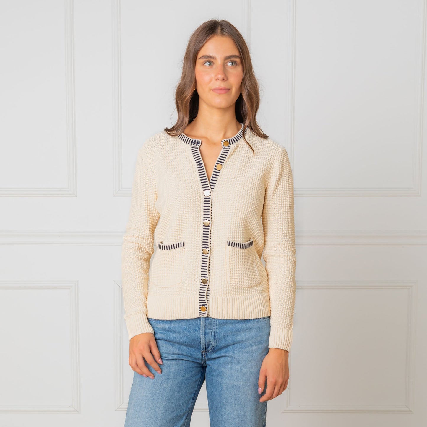 Organic Tweed Sweater Cardigan