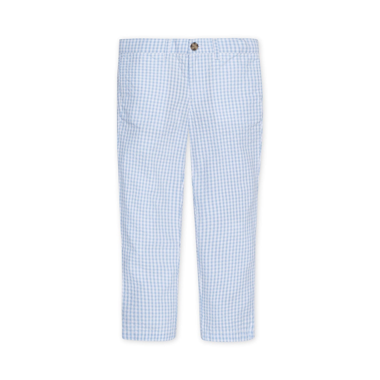 Organic Cotton Blue Seersucker Suit Pant - Baby