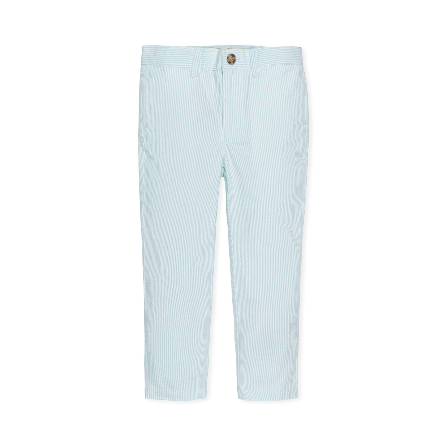 Organic Cotton Blue Seersucker Suit Pant