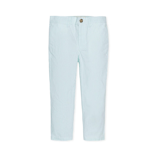 Organic Cotton Blue Seersucker Suit Pant