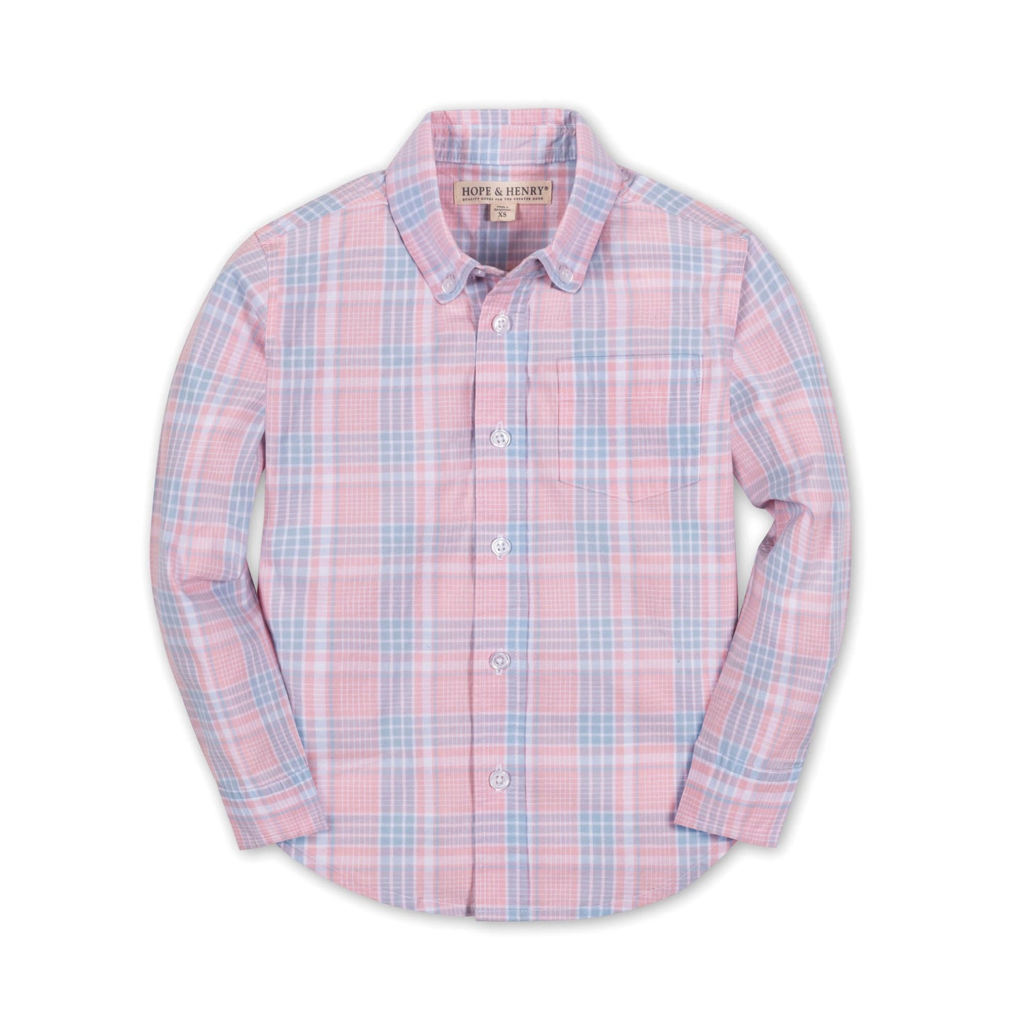 Organic Cotton Pink/Blue Stretch Poplin Dress Shirt
