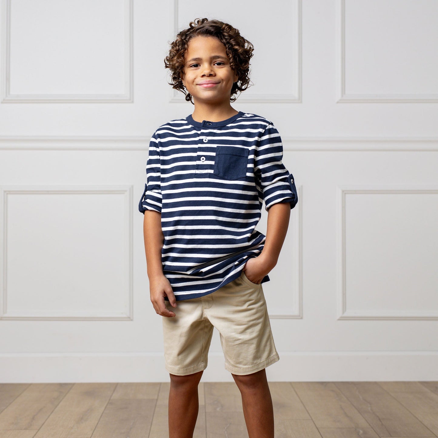 Organic Cotton Stretch Chino Kaki Short