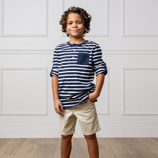 Organic Cotton Stretch Chino Kaki Short
